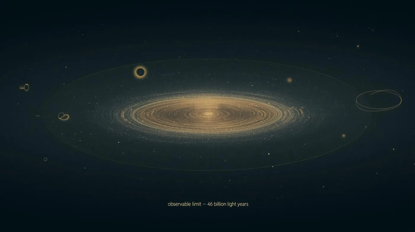 A visualisation of the cosmic microwave background — the faint thermal afterglow of the early universe — whose temperature patch sizes confirmed that space is geometrically flat across the observable cosmos. Whether the universe curves, loops, or ends beyond that horizon remains an open question. Illustration: NavsoraTimes / data source: Paul Sutter, Universe Today, March 2026.