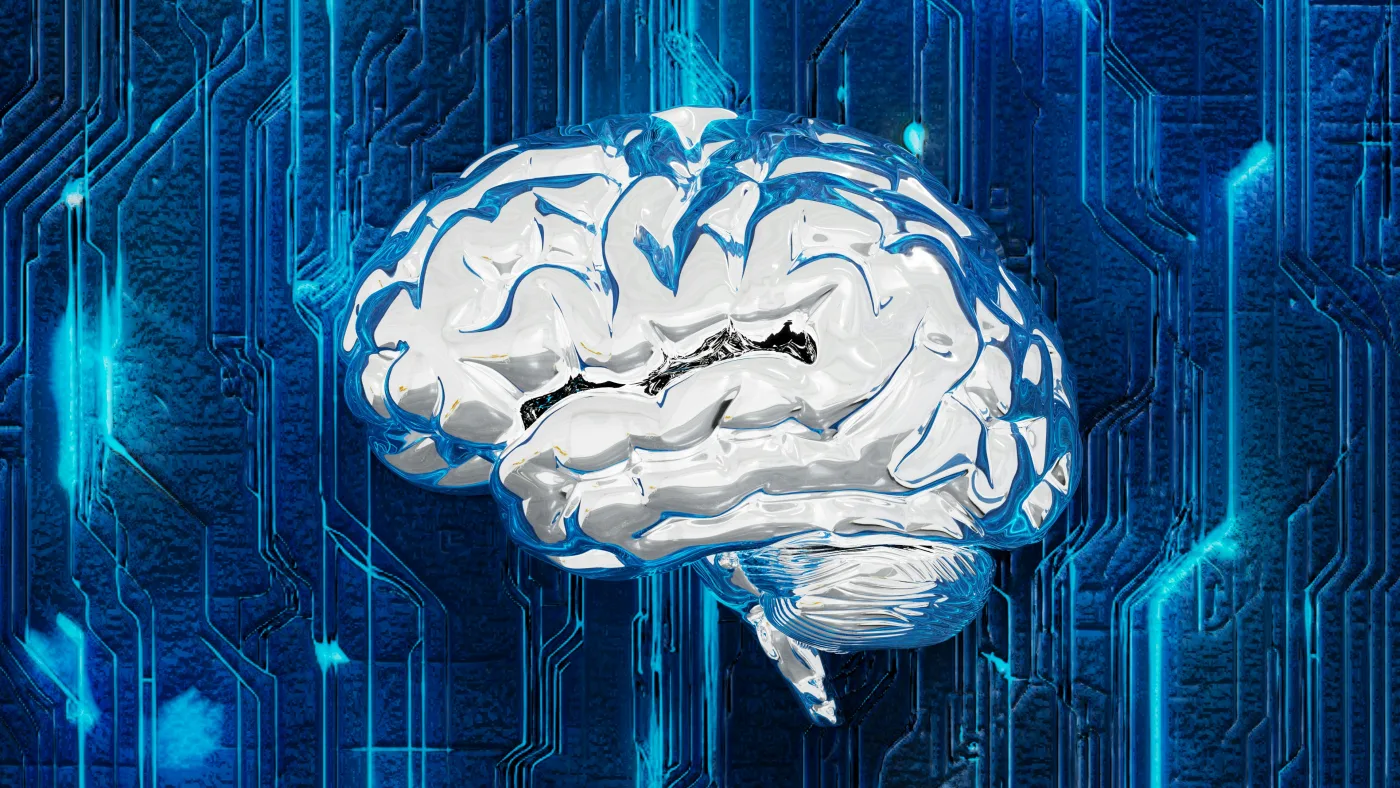An artist’s impression of a fully formed brain emerging from thermal noise — a fleeting fluctuation in an otherwise featureless vacuum. Credit: NavsoraTimes / DALL·E concept.
