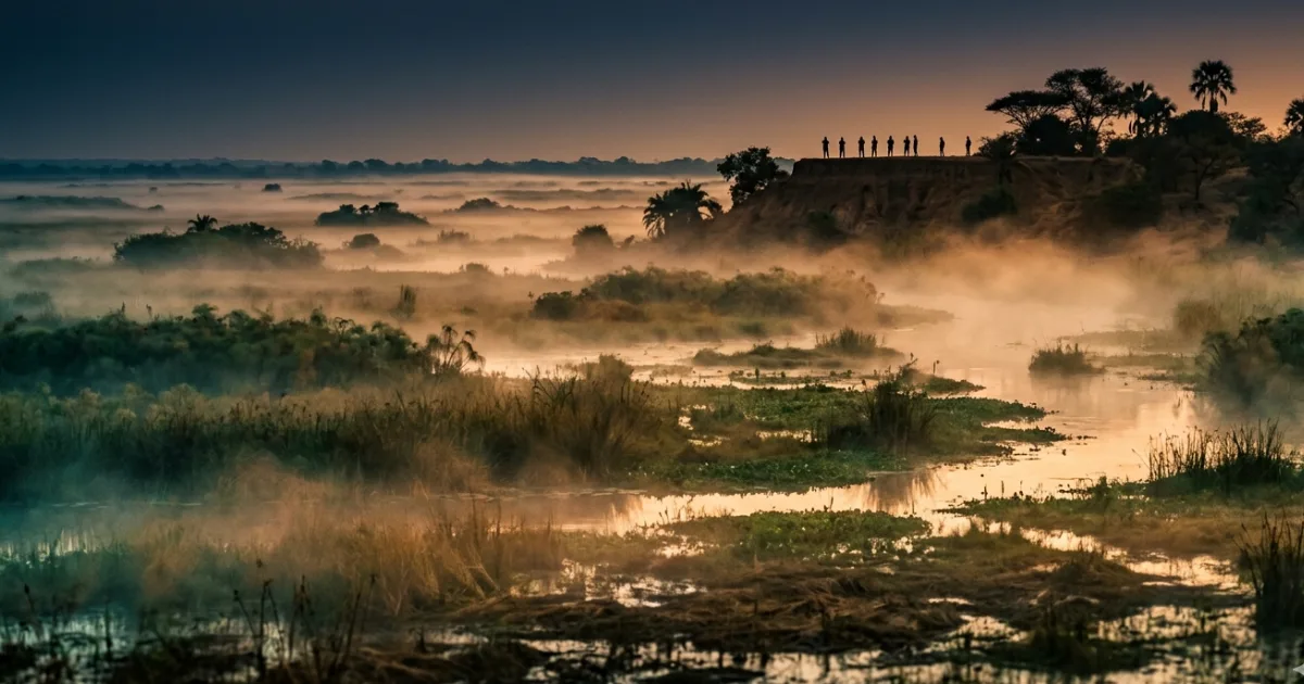 Researchers mapped malaria transmission risk zones across sub-Saharan Africa from 74,000 to 5,000 years ago using ancient climate data and mosquito habitat models. The study, published in Science Advances, found human populations consistently avoided regions where malaria risk was highest. Image concept: NavsoraTimes / Source: Colucci et al., 2026.