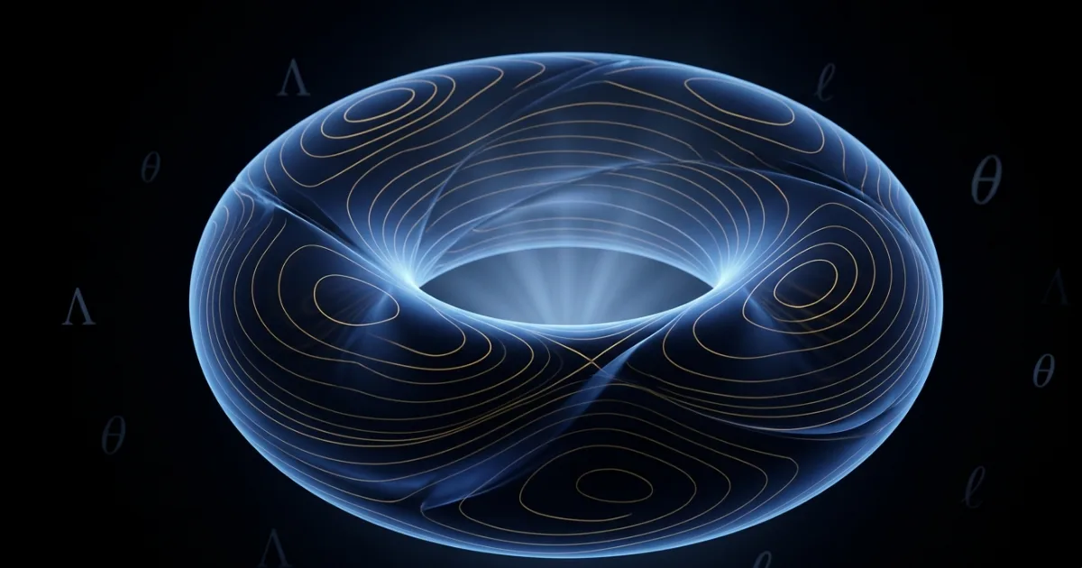 A conceptual representation of the topological theta-sector structure that the Brown University team argues governs the cosmological constant. In this framework, spacetime's quantum state must inhabit one specific topological sector, pinning the value of Λ. Image: NavsoraTimes / Conceptual illustration.