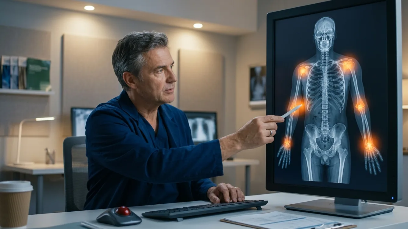 Unlike a normal exam, a whole-body MRI can reveal inflammation hidden deep inside joints, tendons, and the spine. This is how the study spotted damage that physical checks had missed. Image: NavsoraTimes graphics.