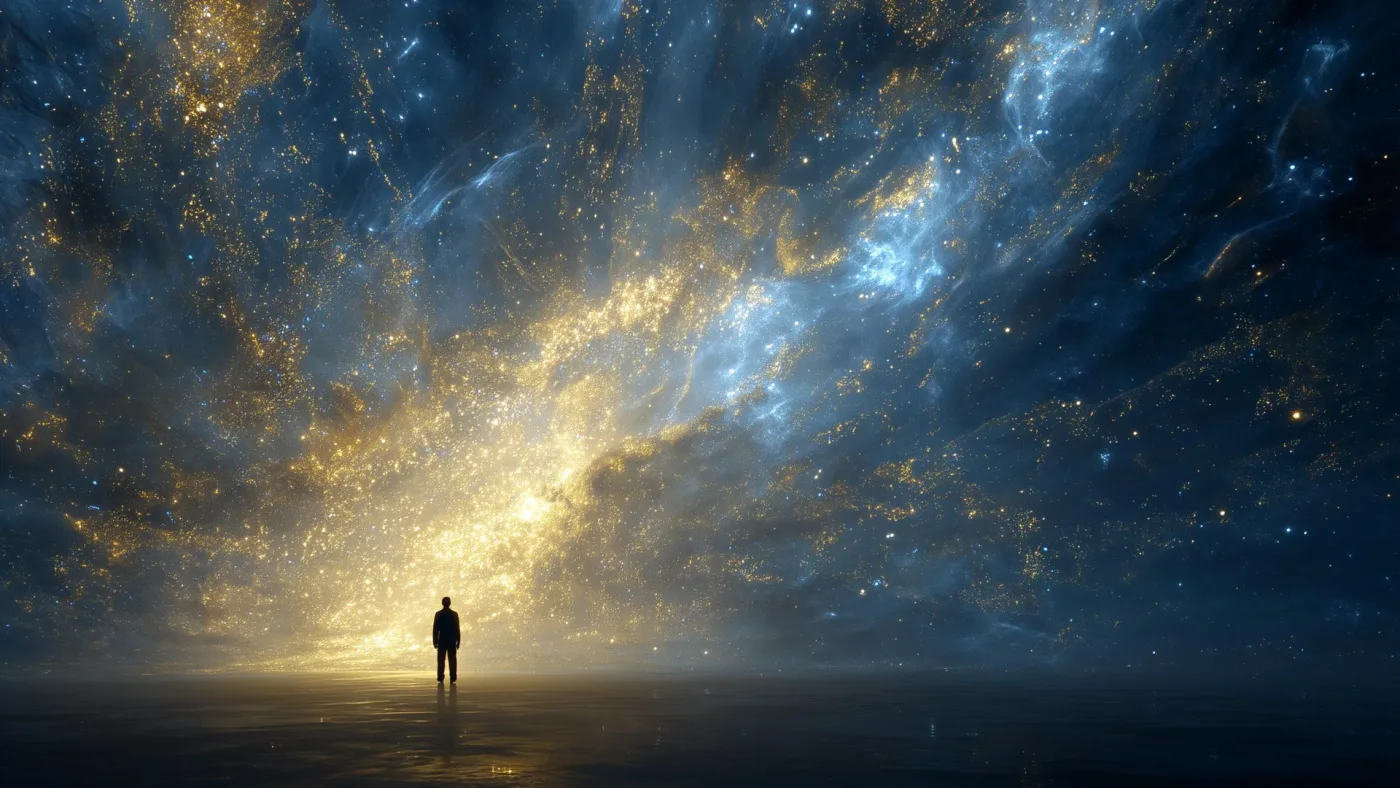 This image shows how scientists and artists typically picture space-time: a vast, invisible grid that stretches across all of existence, bending and curving wherever gravity pulls. But a new philosophical analysis asks a question nobody has properly answered: what does it mean to say this grid actually "exists"? Credit: AI/ScienceDaily.